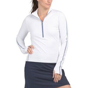 INPHORM White/blue Upf 50 Amelia Long Sleeve Jacket